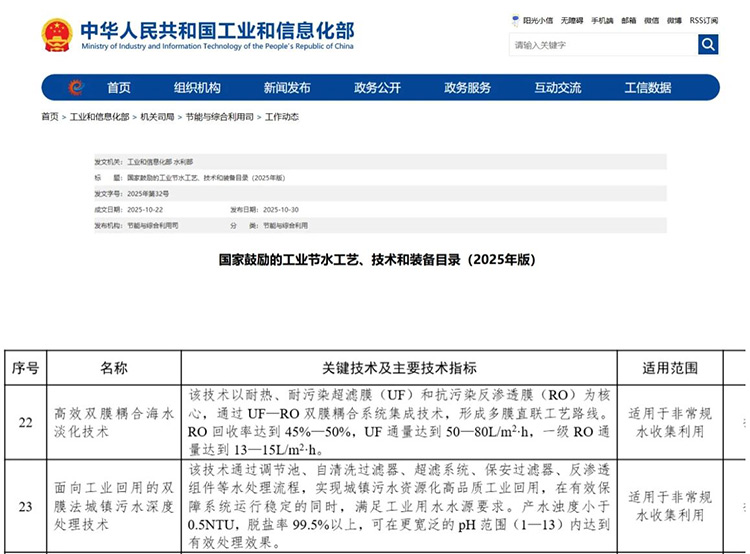 获国家推广！华体网页版_华体（中国）两技术入选“2025国家节水目录”！